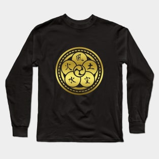 The Book of Five Rings (Crest) Miyamoto Musashi T-Shirt [ Gold Edition ] Long Sleeve T-Shirt